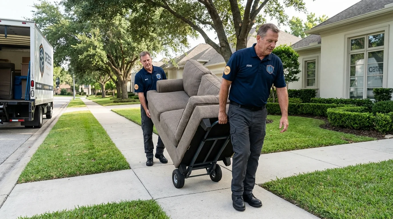 Local residential moving crew loading furniture in Murrysville, PA